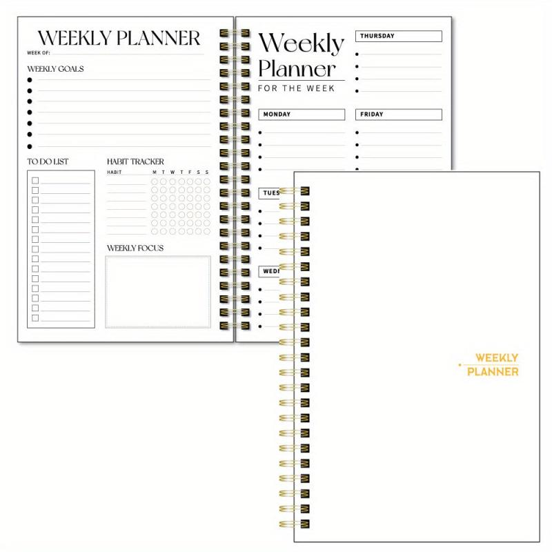 1pc Weekly & Daily Spiral Planner Academic Appointment Book