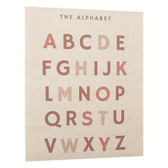 Adorable Alphabet Poster Dusty Pink Wall Decor