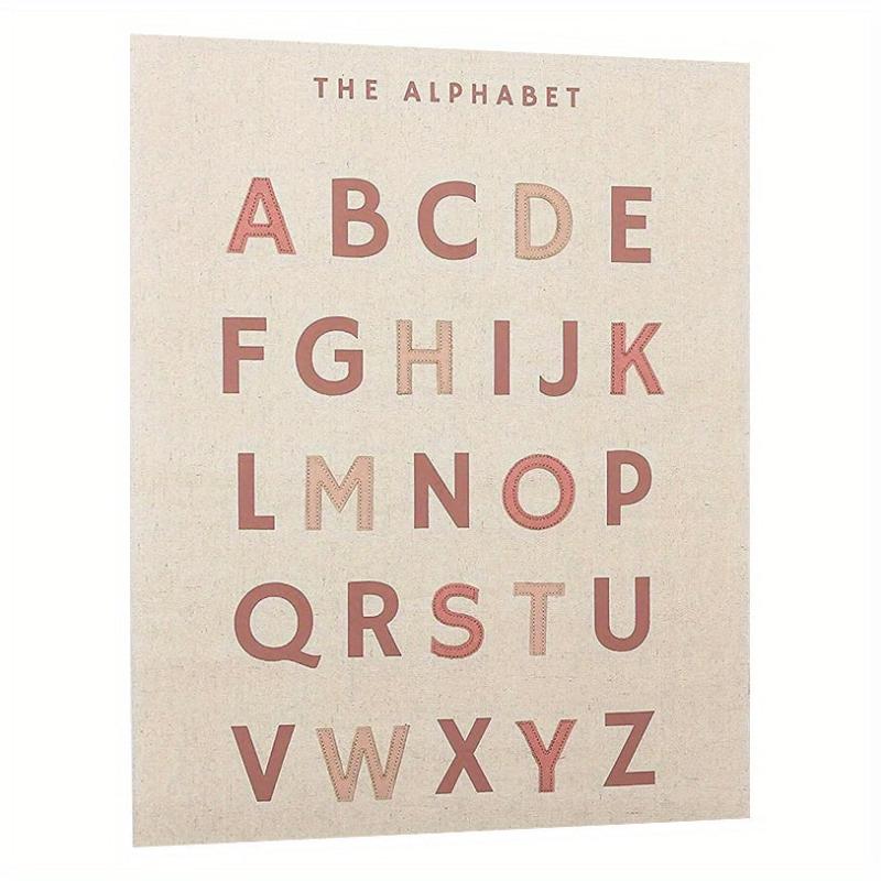 Adorable Alphabet Poster Dusty Pink Wall Decor