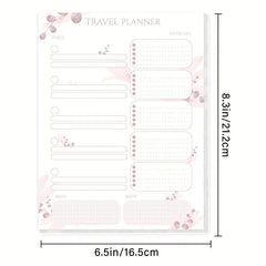 BUBU Travel Planner To Do List Pad Travel Places Notes Undated Organizer