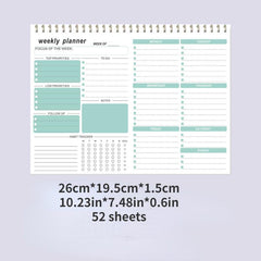 B5 Weekly Plan Sticky Notes Tearable English Schedule Itinerary Planning Book