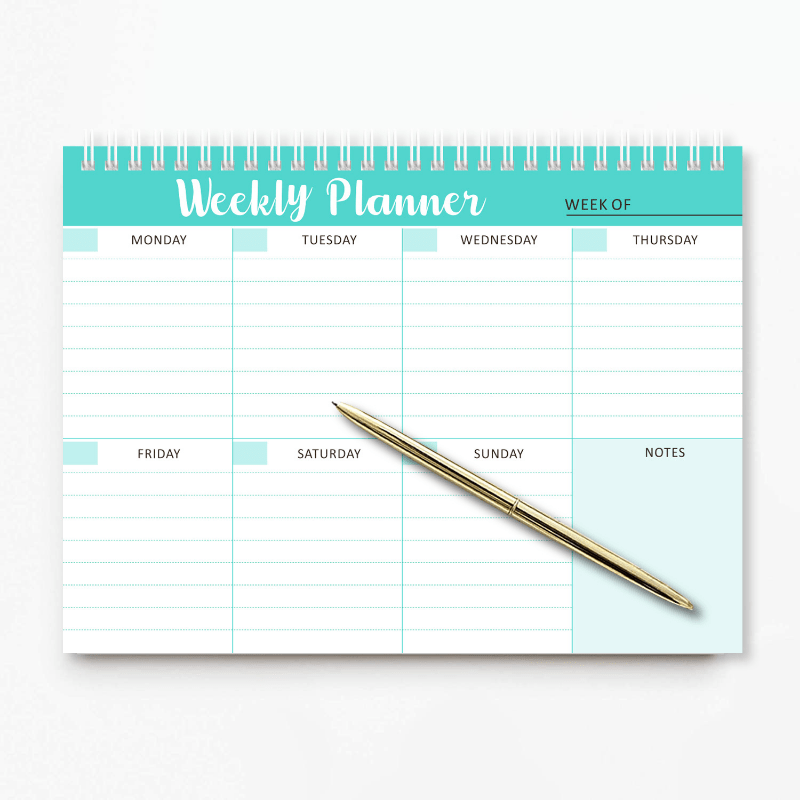 B5 Weekly Plan Sticky Notes Tearable English Schedule Itinerary Planning Book