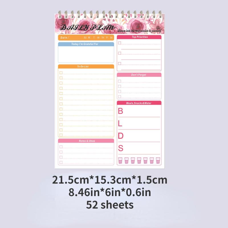 B5 Weekly Plan Sticky Notes Tearable English Schedule Itinerary Planning Book