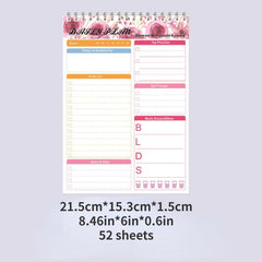 B5 Weekly Plan Sticky Notes Tearable English Schedule Itinerary Planning Book