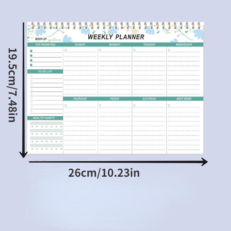 B5 Weekly Plan Sticky Notes Tearable English Schedule Itinerary Planning Book