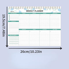 B5 Weekly Plan Sticky Notes Tearable English Schedule Itinerary Planning Book