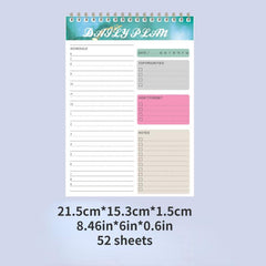 B5 Weekly Plan Sticky Notes Tearable English Schedule Itinerary Planning Book