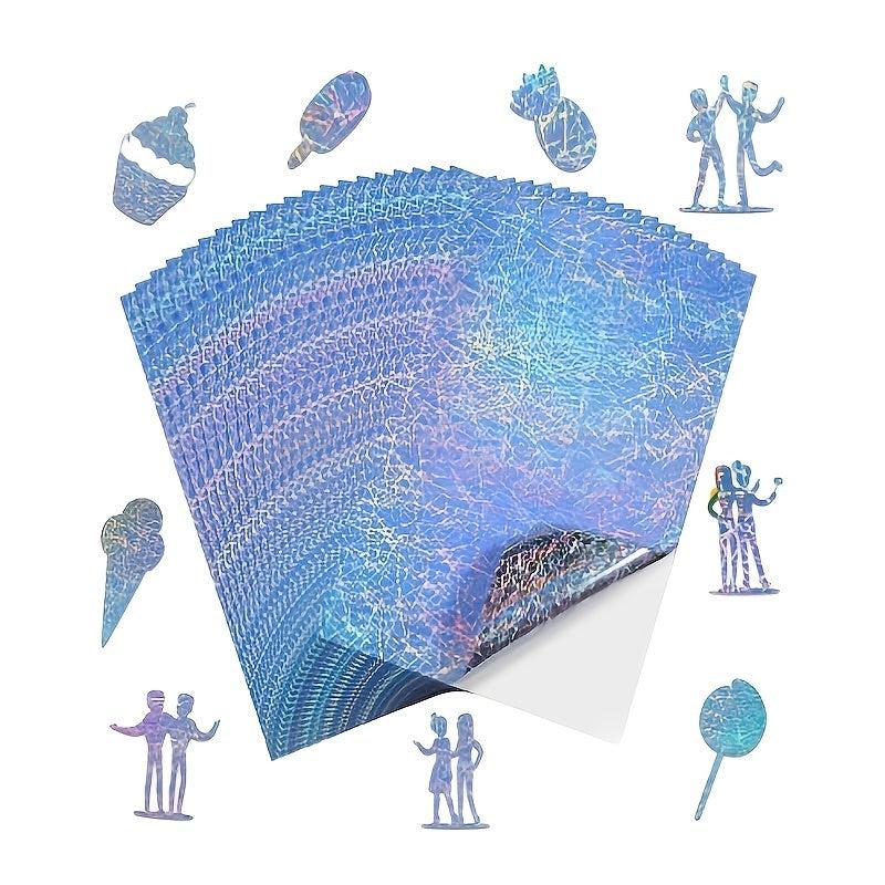 Rainbow Holographic Sticker Paper 10 Sheets A4 8.27x11.7