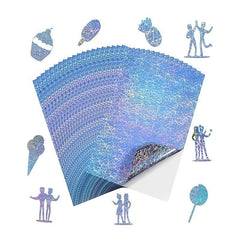 Rainbow Holographic Sticker Paper 10 Sheets A4 8.27x11.7