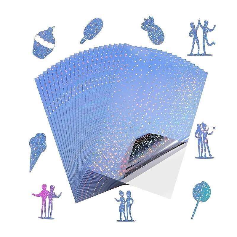 Rainbow Holographic Sticker Paper 10 Sheets A4 8.27x11.7