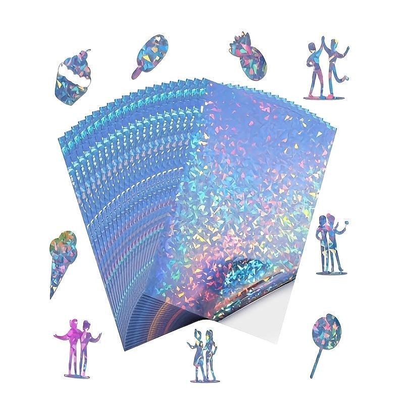 Rainbow Holographic Sticker Paper 10 Sheets A4 8.27x11.7