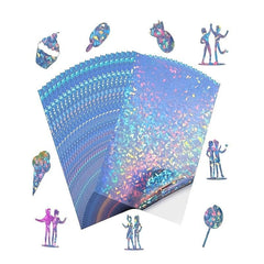 Rainbow Holographic Sticker Paper 10 Sheets A4 8.27x11.7