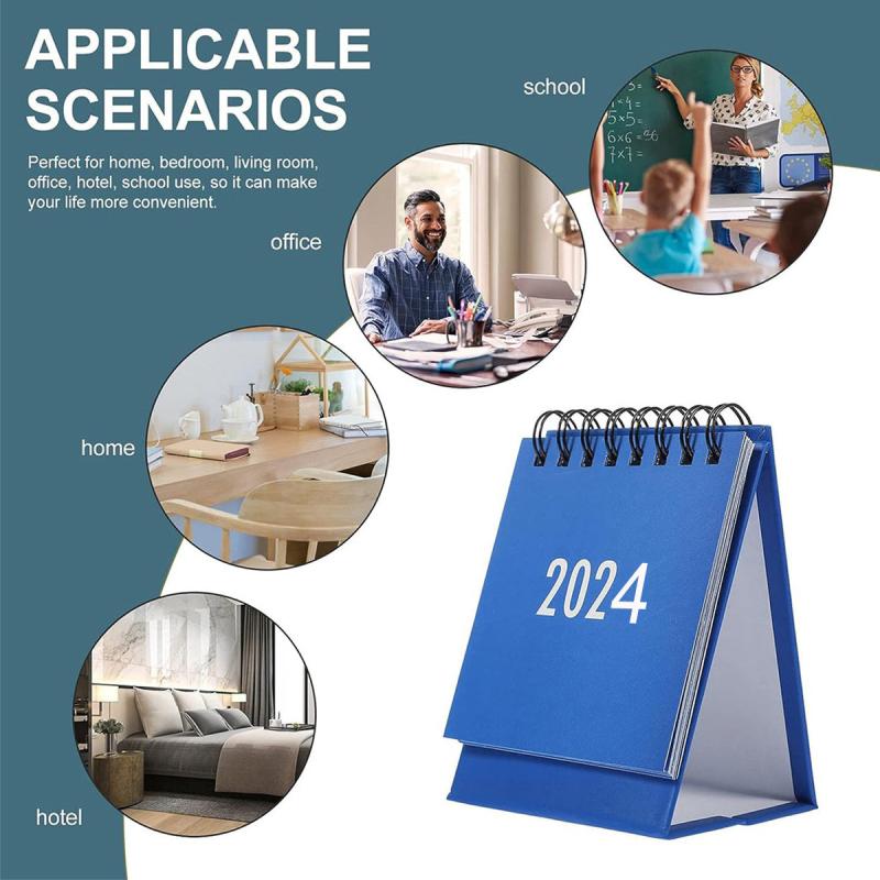 Mini Desktop Stand up Calendar Yearly Agenda for Home Office School