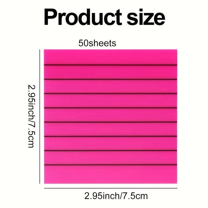 2pcs 100sheets Assorted Lined PET Sticky Notes
