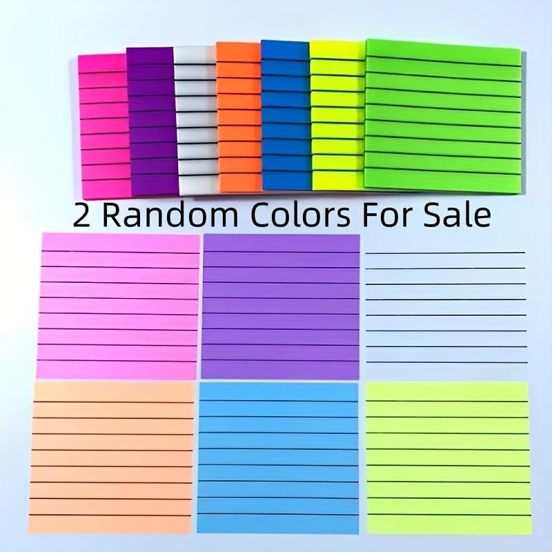 2pcs 100sheets Assorted Lined PET Sticky Notes