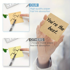Eagle Sticky Notes 7.62x7.62cm 100 Sheets Pad 4 Pads Kraft Paper