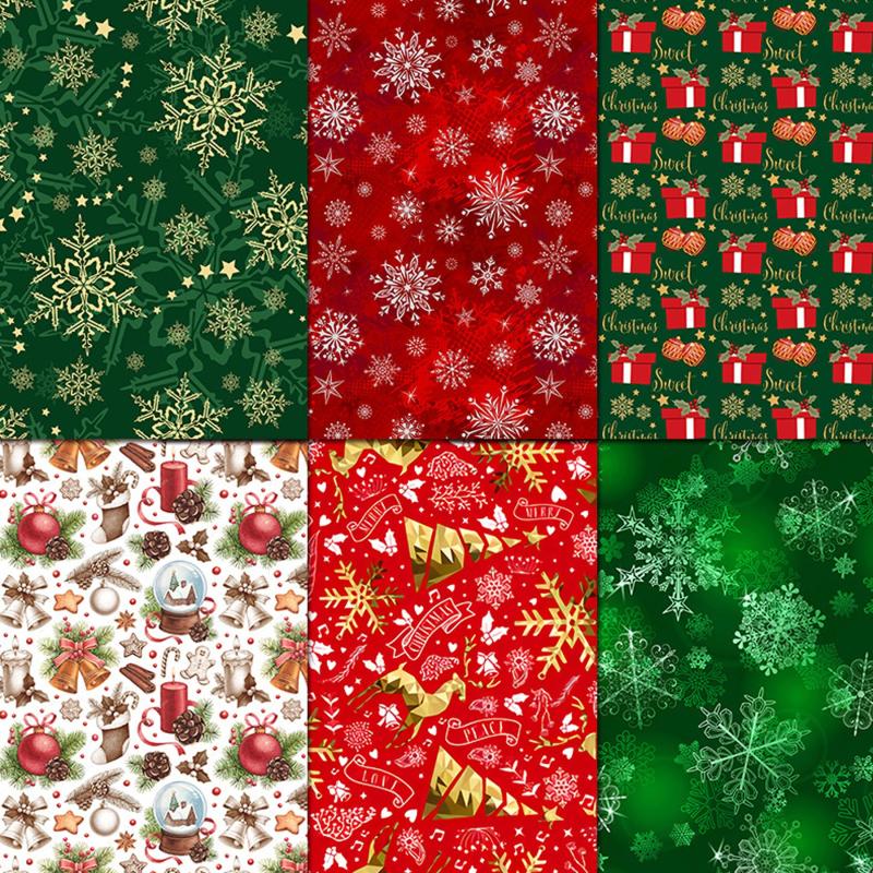 24pcs DIY Vintage Christmas Journal Material Paper Patterned Paper