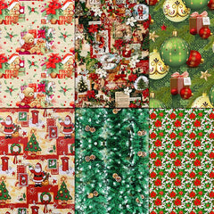 24pcs DIY Vintage Christmas Journal Material Paper Patterned Paper