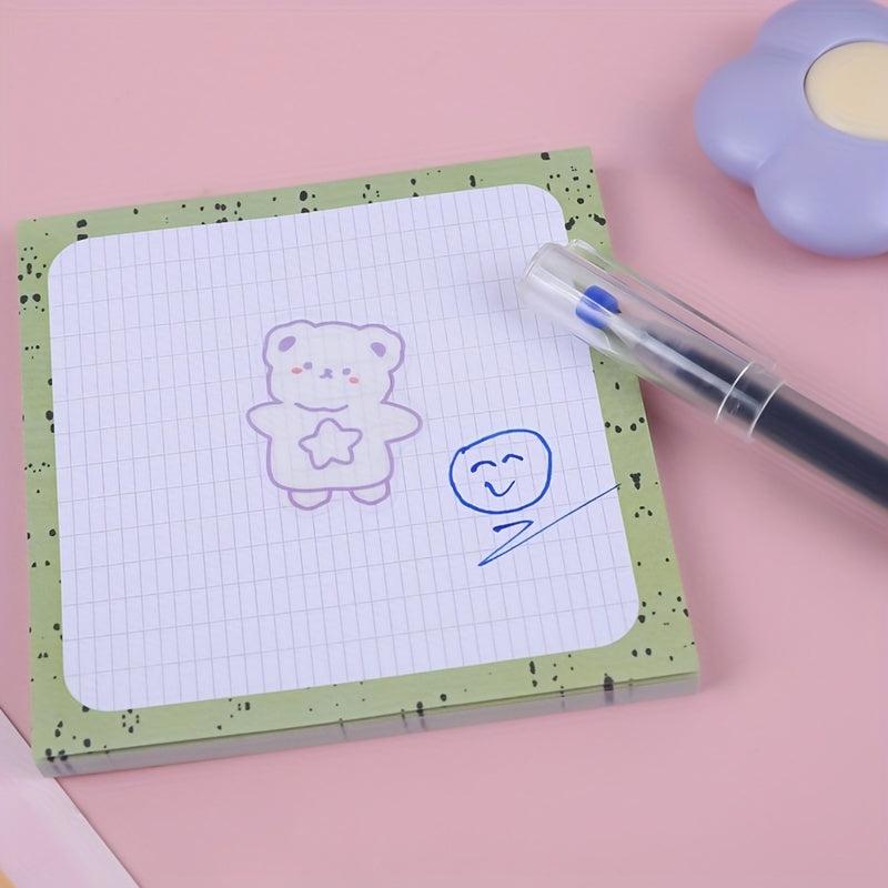 4pcs Sticky Notes Memo Pad Mini Message Book Learning Notebook