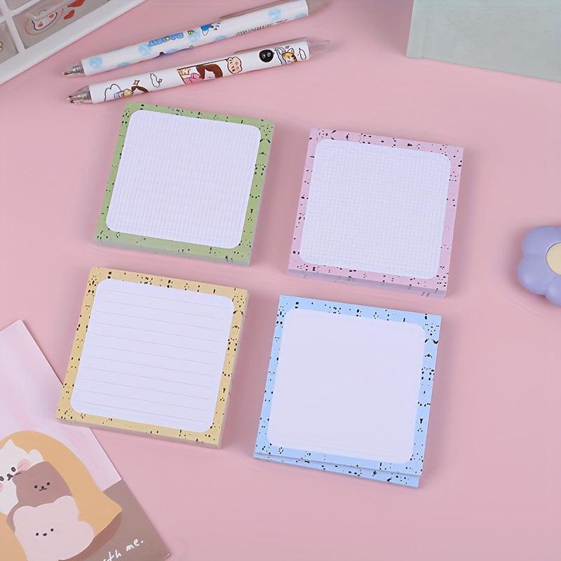 4pcs Sticky Notes Memo Pad Mini Message Book Learning Notebook