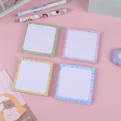 4pcs Sticky Notes Memo Pad Mini Message Book Learning Notebook