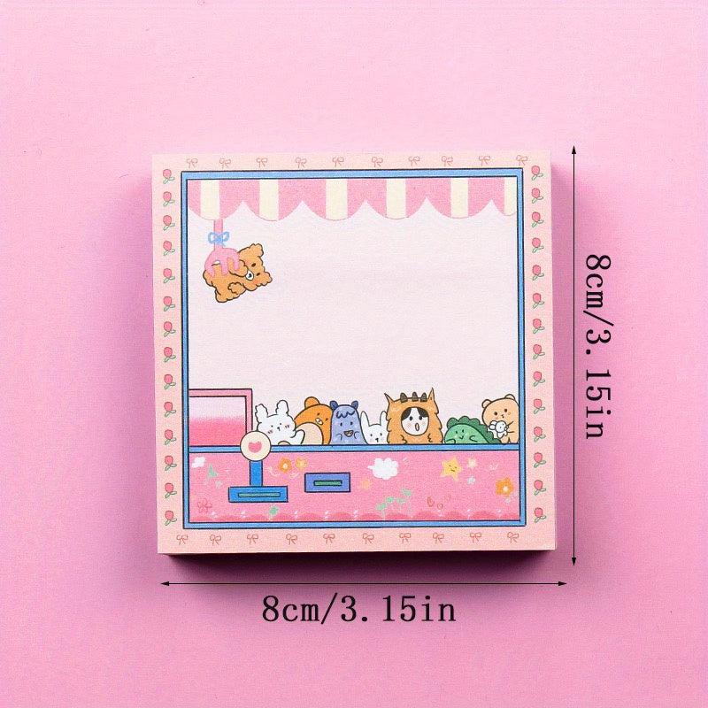 100pcs Cartoon Sticky Notes Animal Doll Pattern Colorful Message St