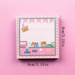 100pcs Cartoon Sticky Notes Animal Doll Pattern Colorful Message St