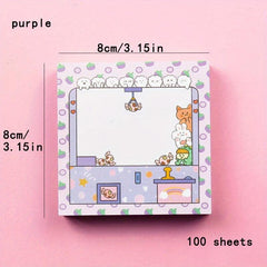 Painting Style Portable Sticker Hand Tear Colorful Message Sticker