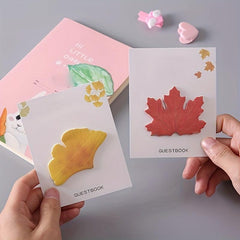 30pcs Leaf Sticky Notes Tearable Sticky Note Paper For Students