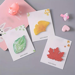 30pcs Leaf Sticky Notes Tearable Sticky Note Paper For Students