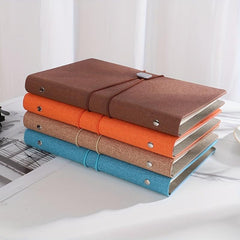 Portable PU Cover Notepad 200 Pages Multiple Colors