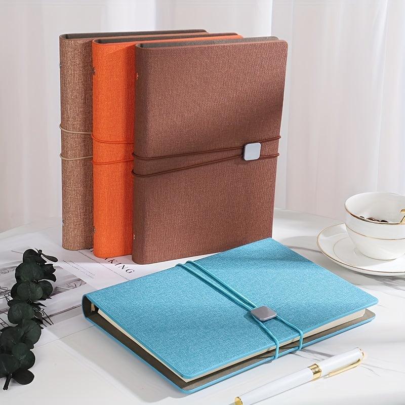 Portable PU Cover Notepad 200 Pages Multiple Colors