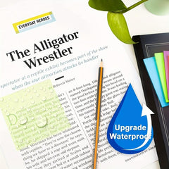 500 Transparent Sticky Notes in 10 Colors for Office Labeling