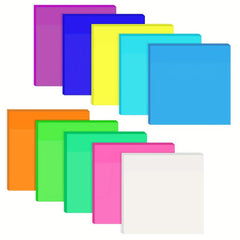 500 Transparent Sticky Notes in 10 Colors for Office Labeling