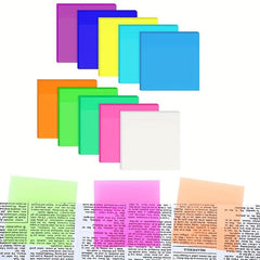 500 Transparent Sticky Notes in 10 Colors for Office Labeling