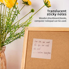 500 Sheets Transparent Sticky Notes 7 X 5 08cm Size 10 Pads Waterproof