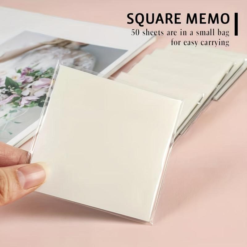 500 Sheets Transparent Sticky Notes 7 X 5 08cm Size 10 Pads Waterproof