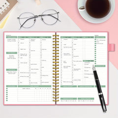 Undated Hourly Planner with Habit Tracker and Pen Loop