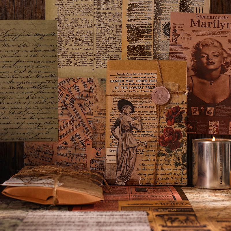 30pcs Vintage Journal Paper Pack