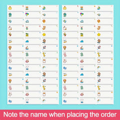 Custom Waterproof Transparent Labels for School & Office Supplies (240pcs)
