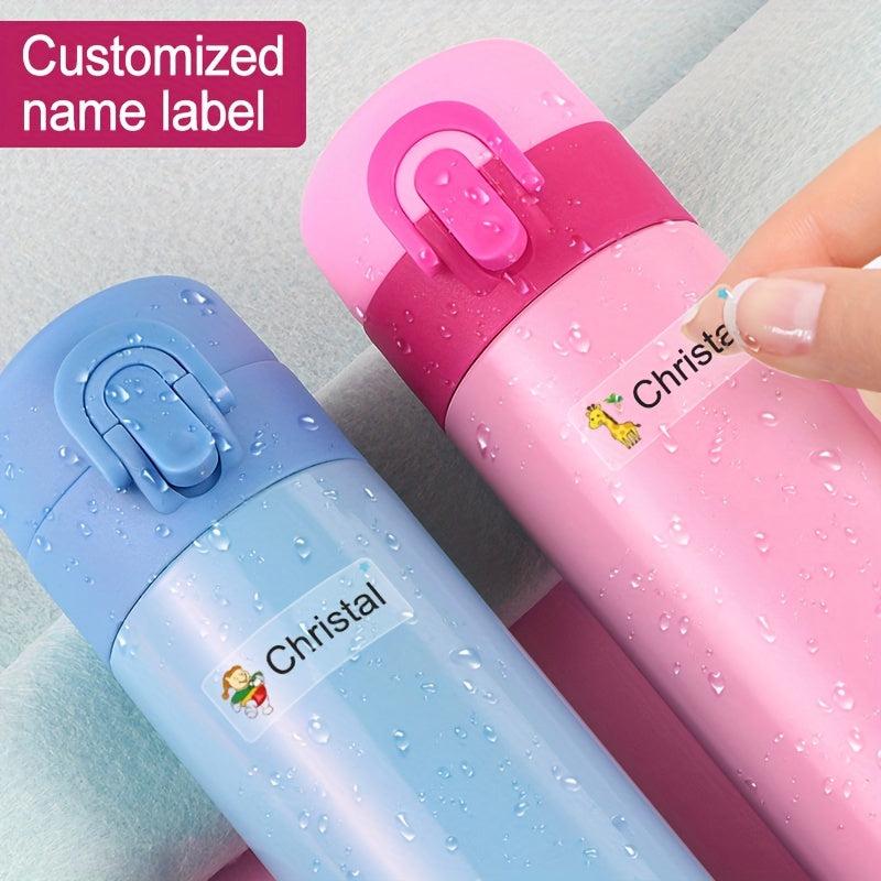 Custom Waterproof Transparent Labels for School & Office Supplies (240pcs)