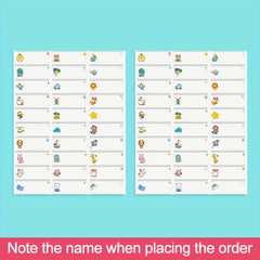 Custom Waterproof Transparent Labels for School & Office Supplies (240pcs)