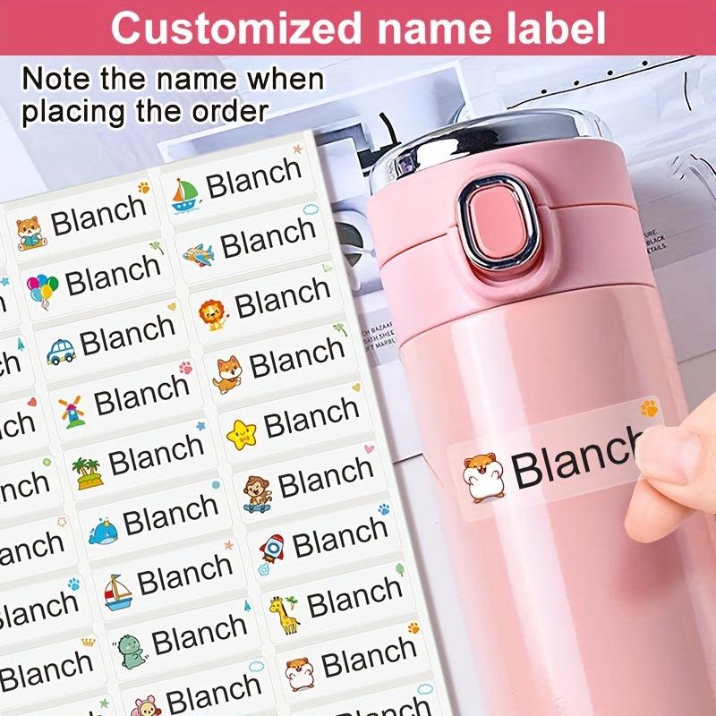 Custom Waterproof Transparent Labels for School & Office Supplies (240pcs)