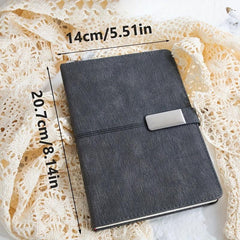 Vintage Sketchbook PU Hardcover Magnetic Notebook 200 Sheets