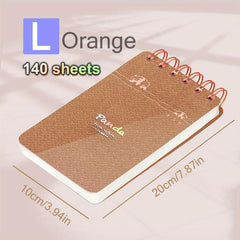 Waterproof Hardcover Notepad 140 Sheets Horizontal Line Checkered Journal