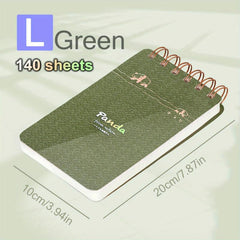 Waterproof Hardcover Notepad 140 Sheets Horizontal Line Checkered Journal