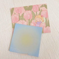 2PCS High Beauty Memo Tearable Non Adhesive Memo Paper Student Book Girl Heart