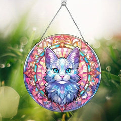 Cat Acrylic Glass Ornament Party Decor Fresh Boutique Hanging Window Decoration
