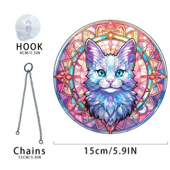 Cat Acrylic Glass Ornament Party Decor Fresh Boutique Hanging Window Decoration