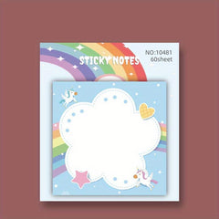 1pc 60 Sheets Sticky Notes Tearable Strong Adhesive Sticky Note Book